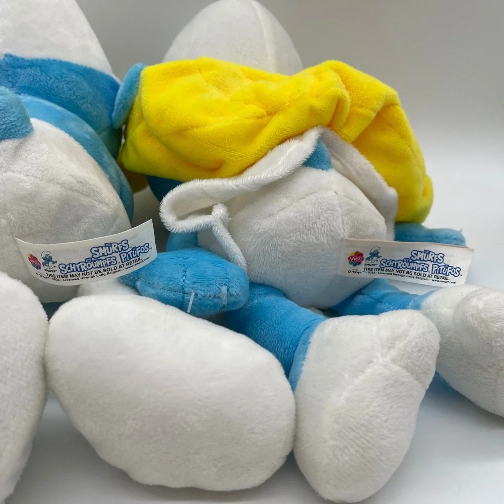 Set of 3-The Smurfs Plush Set Smurfette Grouchy Smurf Classic 2023 Namco Peyo